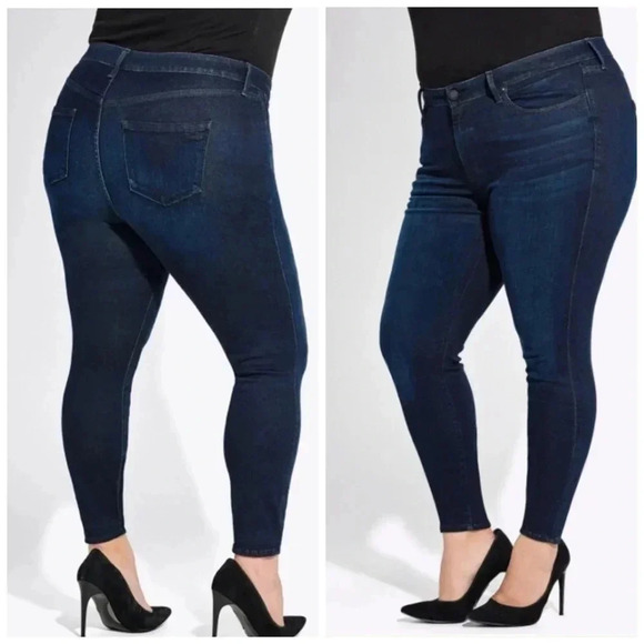 AYR Womens Size 18 The Onelove Dark Wash High Rise Blue Skinny Jeans RARE - Picture 2 of 12